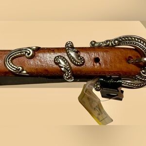 MC brand brown leather belt western new